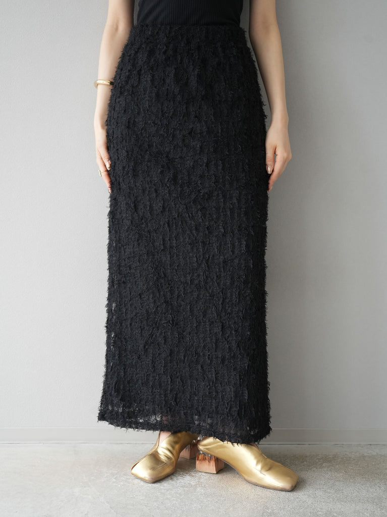 ブラックチュールスカート 予約]フリンジチュールスカート/ブラック – Lumier