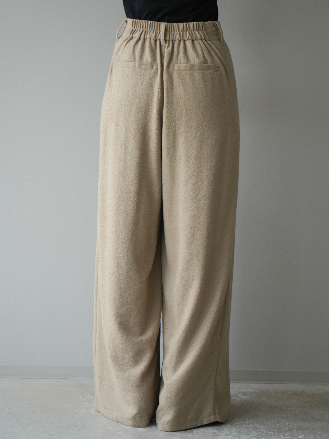 [予約]ネップワイドパンツ/ベージュ