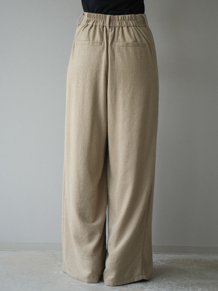 [予約]ネップワイドパンツ/ベージュ