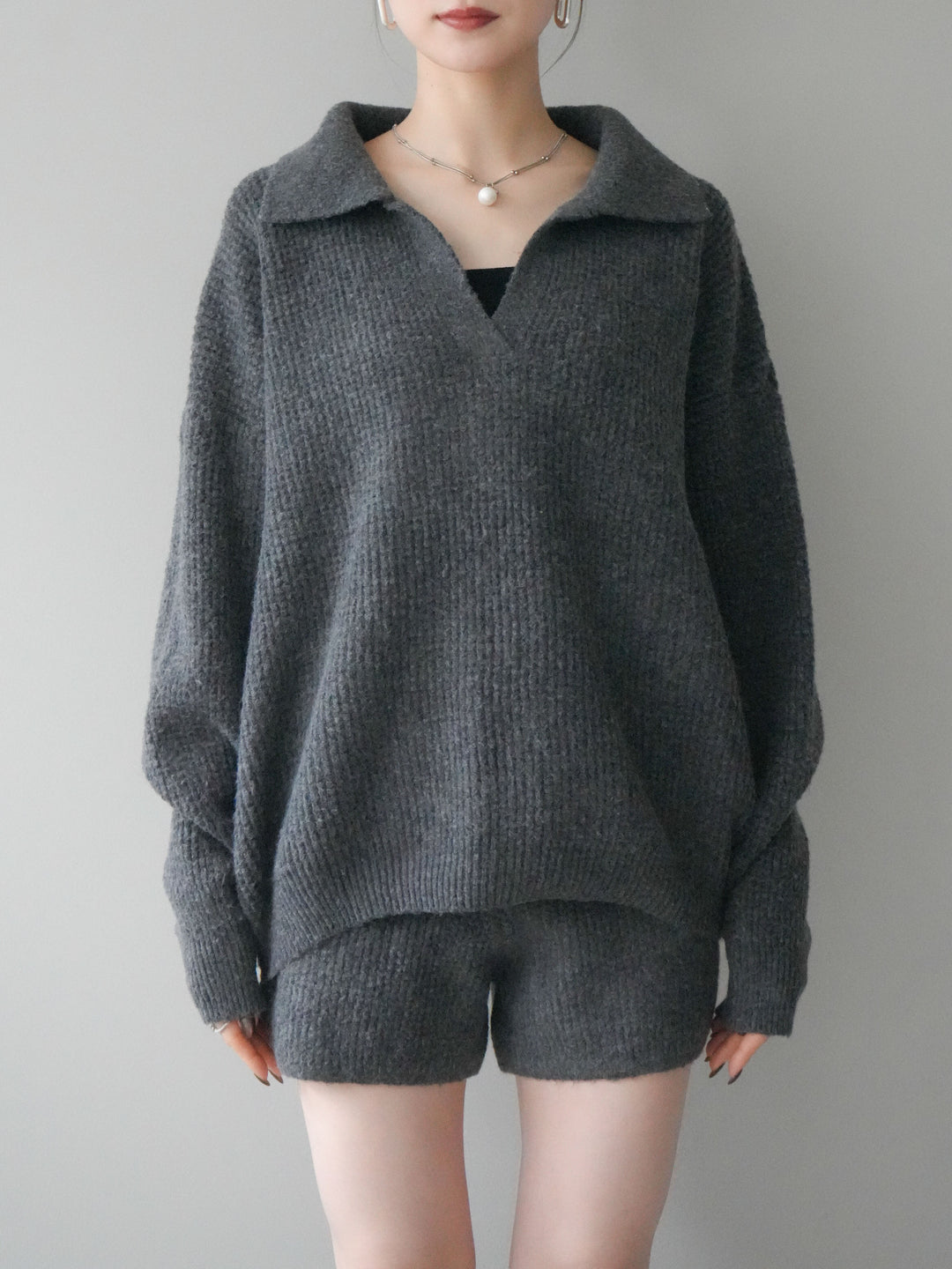 [SET]ポロニットプルオーバー＆ショートパンツSET UP
