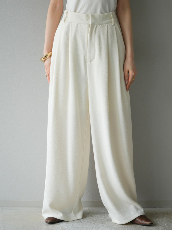 [予約]ネップワイドパンツ/アイボリー