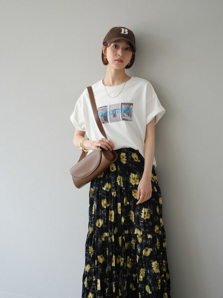 [SET]ネオンロゴコラージュフォトプリントオーバーTシャツ+ネオンロゴコラージュフォトプリントオーバーTシャツ(2set)