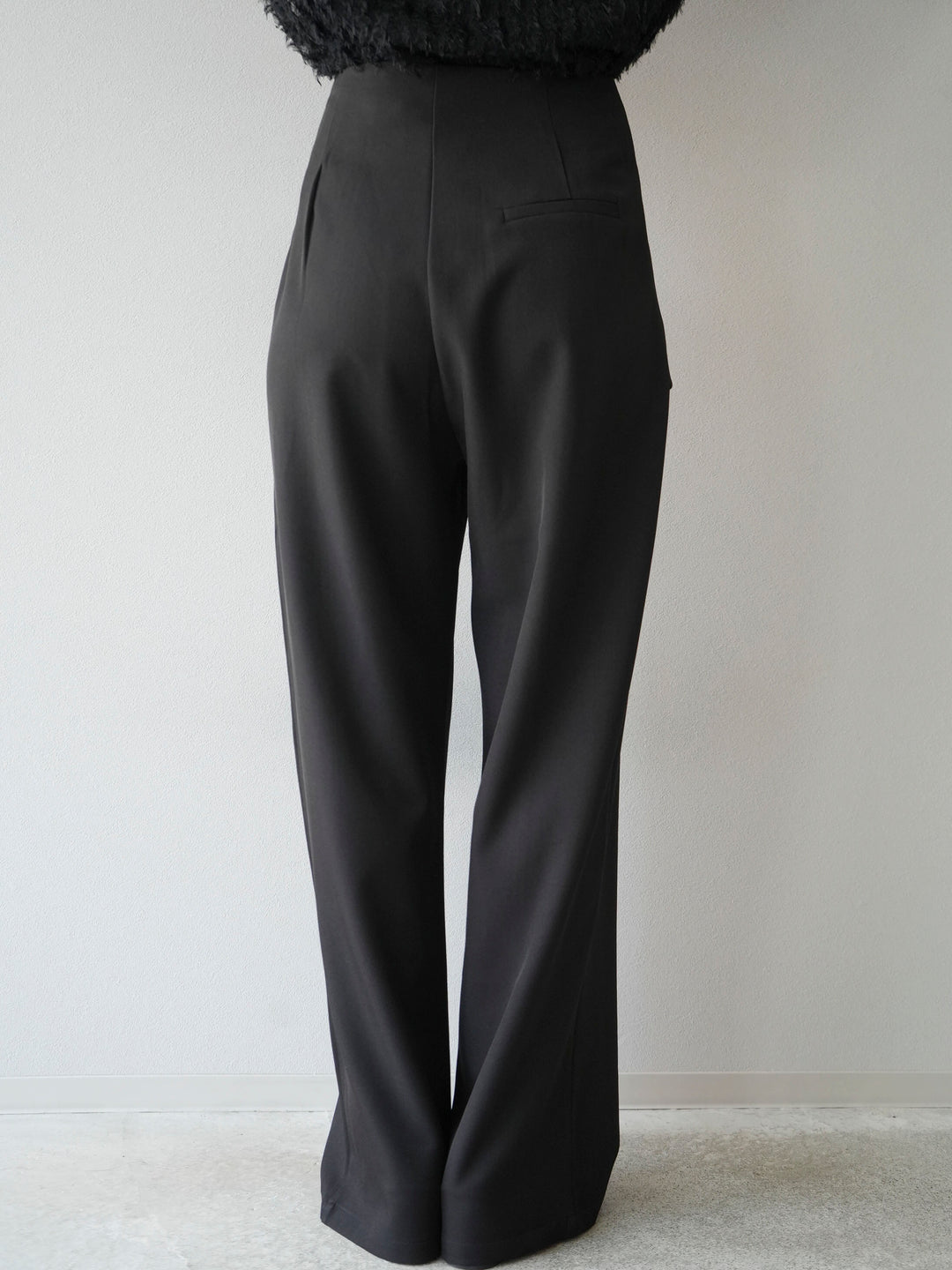 [Pre-order] Front flap slacks pants/black