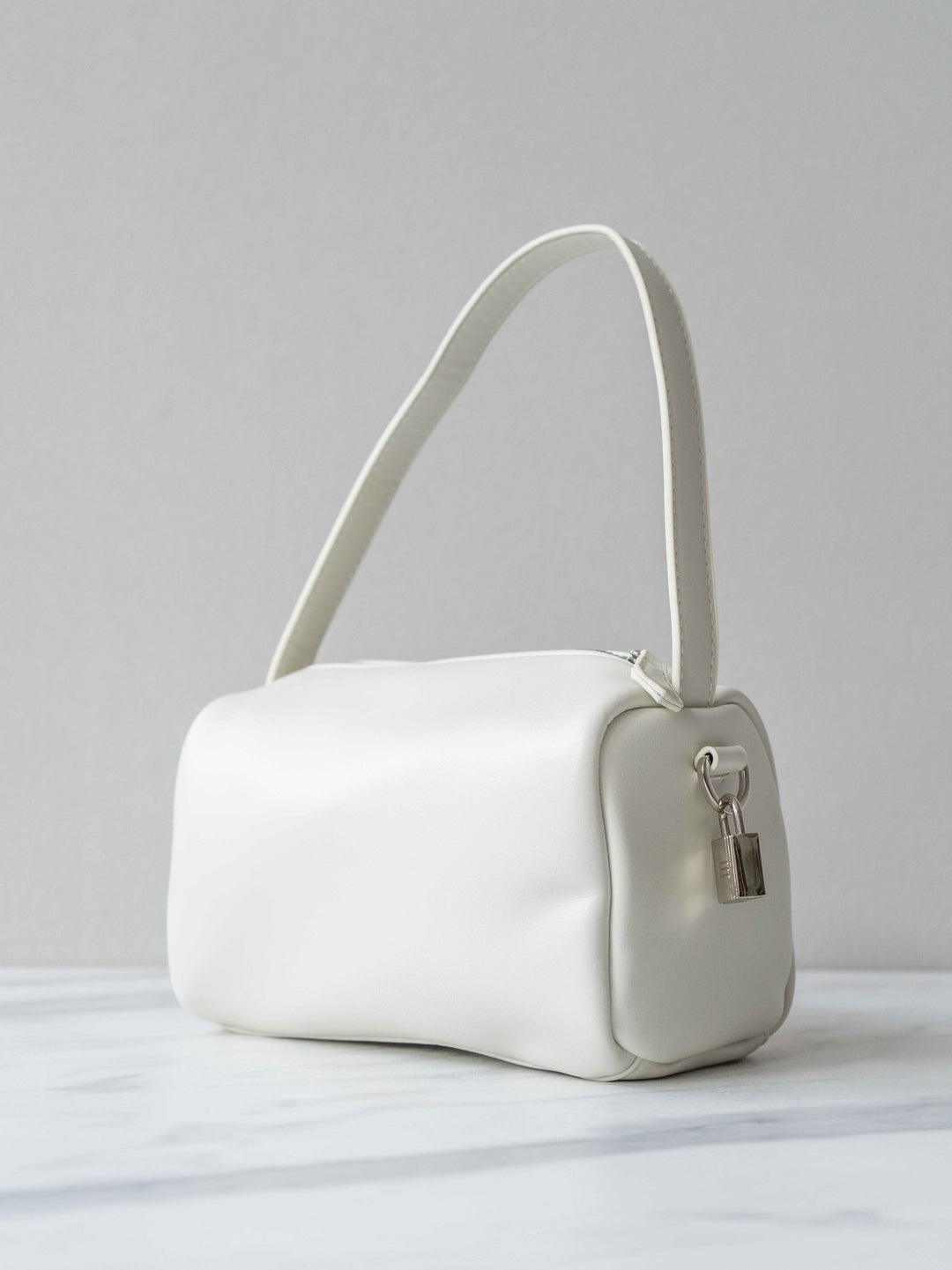 [予約]ワンハンドルスクエアミニバッグ/ホワイト