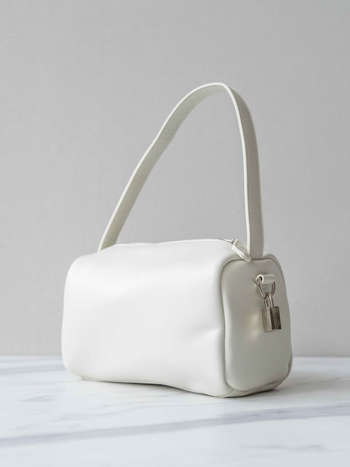 [予約]ワンハンドルスクエアミニバッグ/ホワイト