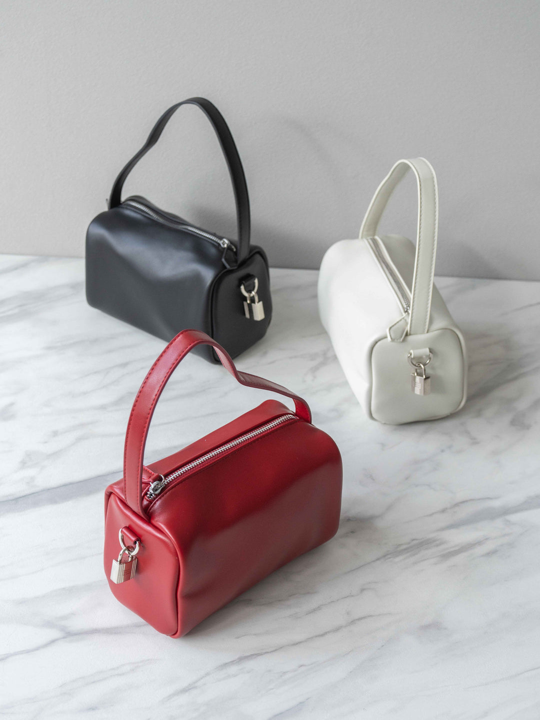 [予約]ワンハンドルスクエアミニバッグ/ホワイト