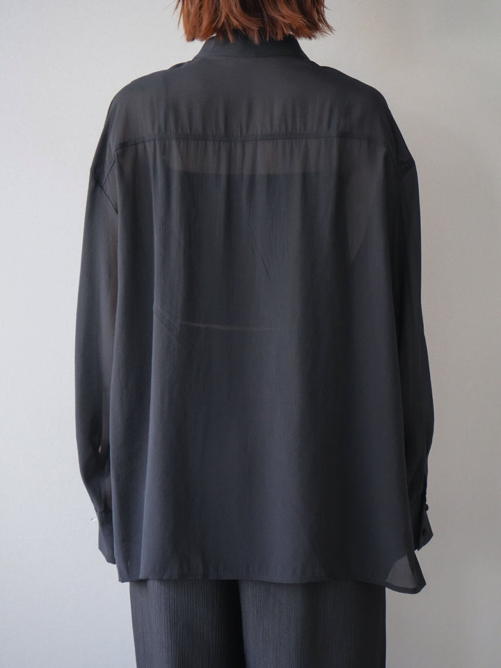[予約]フロントコードエンブロイダリーブラウス/black