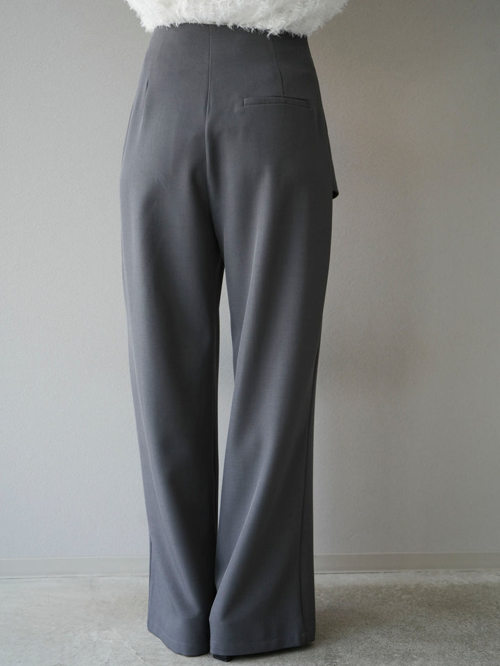 [Pre-order] Front flap slacks pants/gray