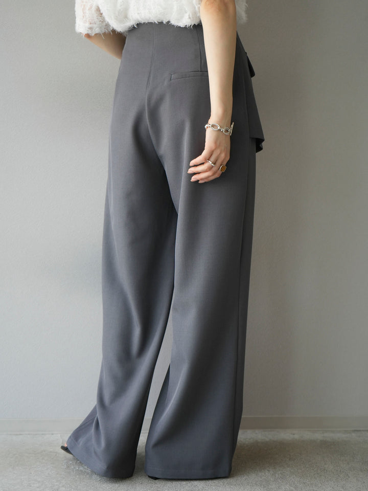 [Pre-order] Front flap slacks pants/gray