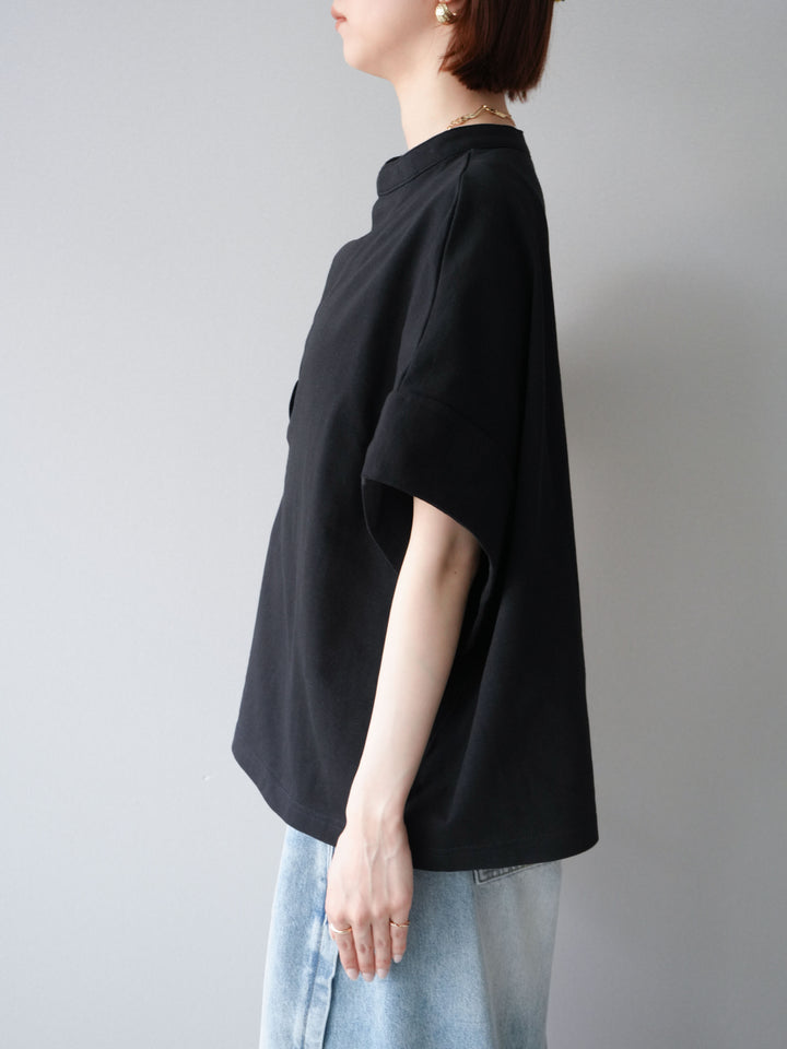 【預購】Skipper 寬袖短袖上衣 / 黑色