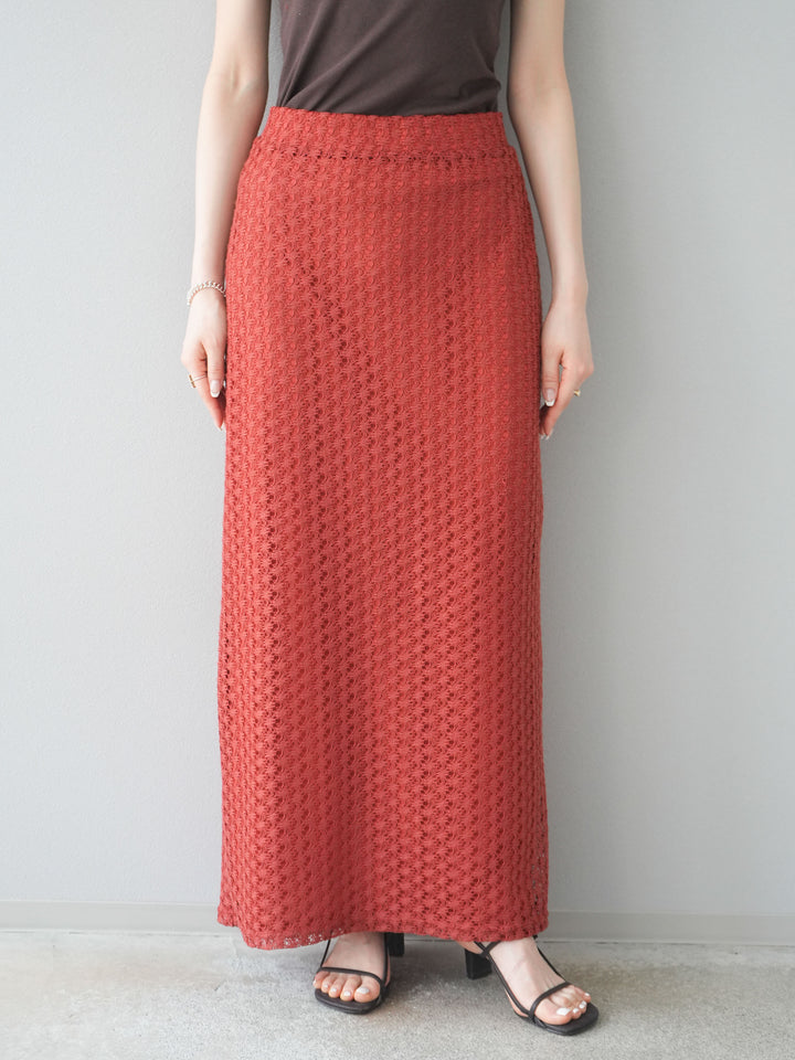 【預購】鏤空緊身裙/紅色