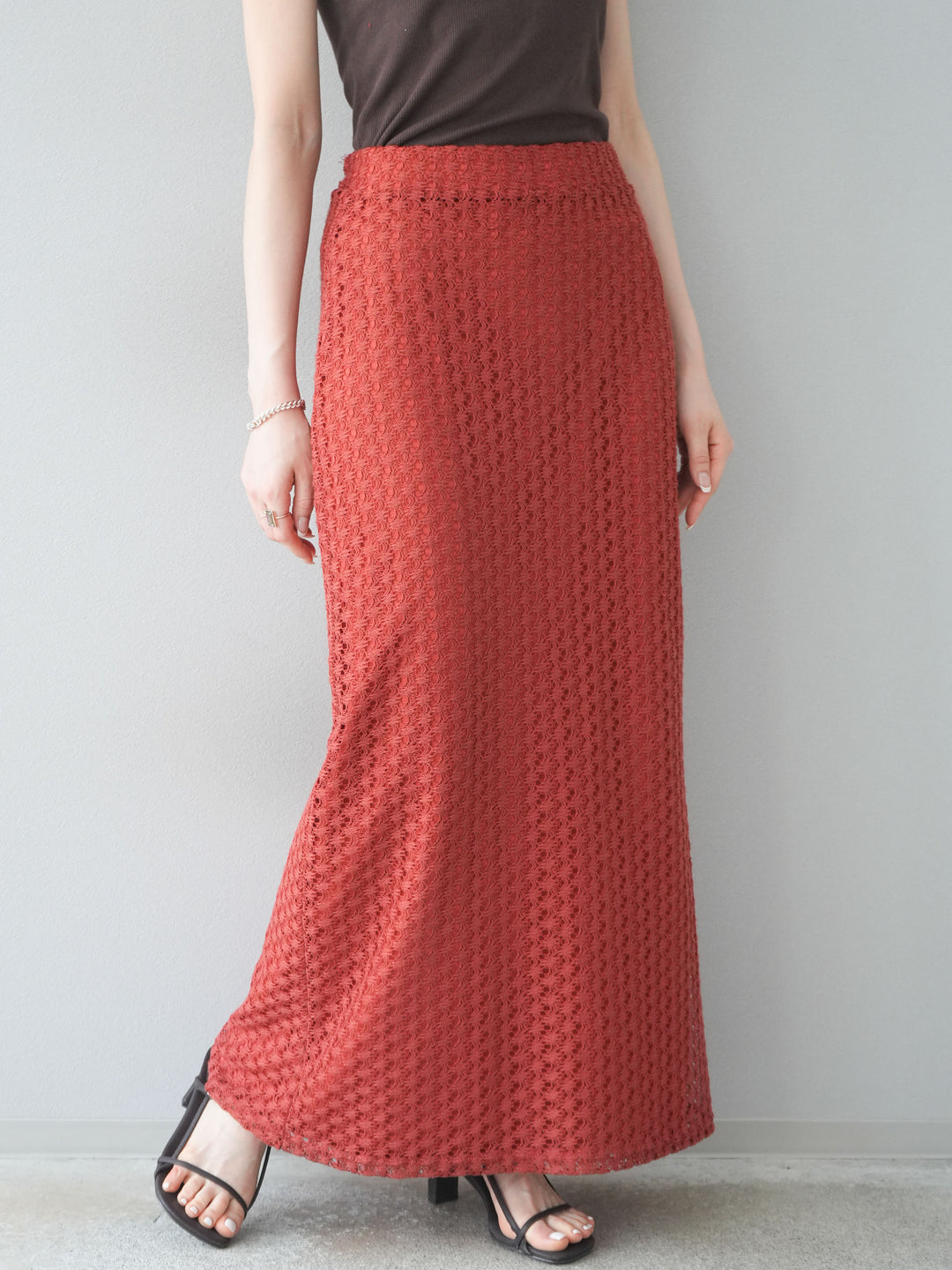 【預購】鏤空緊身裙/紅色