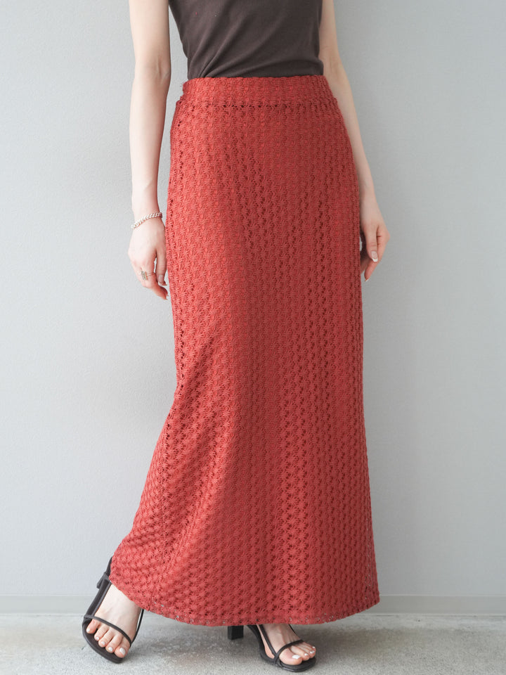 【預購】鏤空緊身裙/紅色