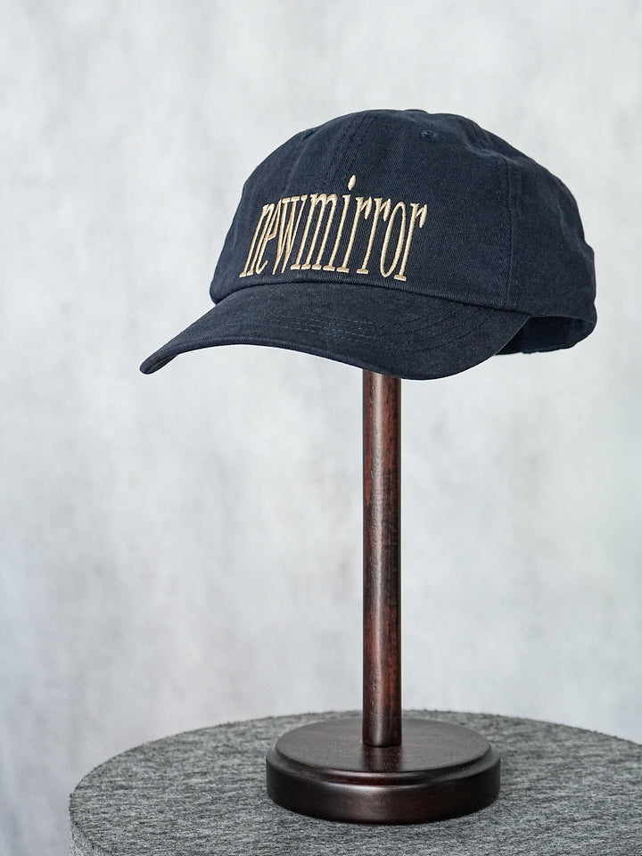 [予約]NEW MIRRORロゴ刺繍CAP/ネイビー