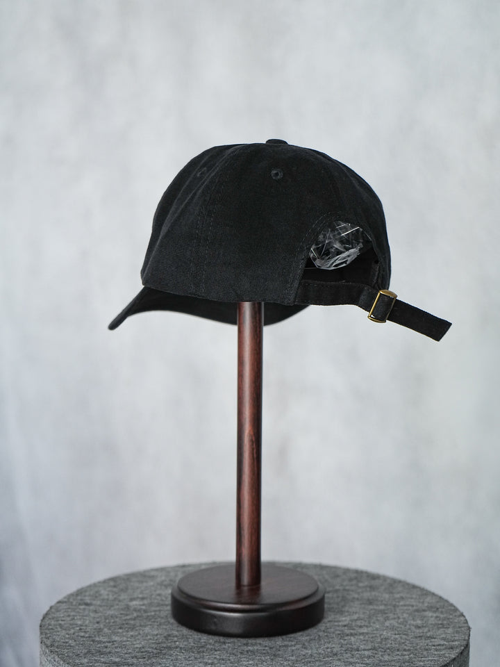 [予約]HELLO SUNRISEロゴ刺繍ピーチスキンCAP/ブラック