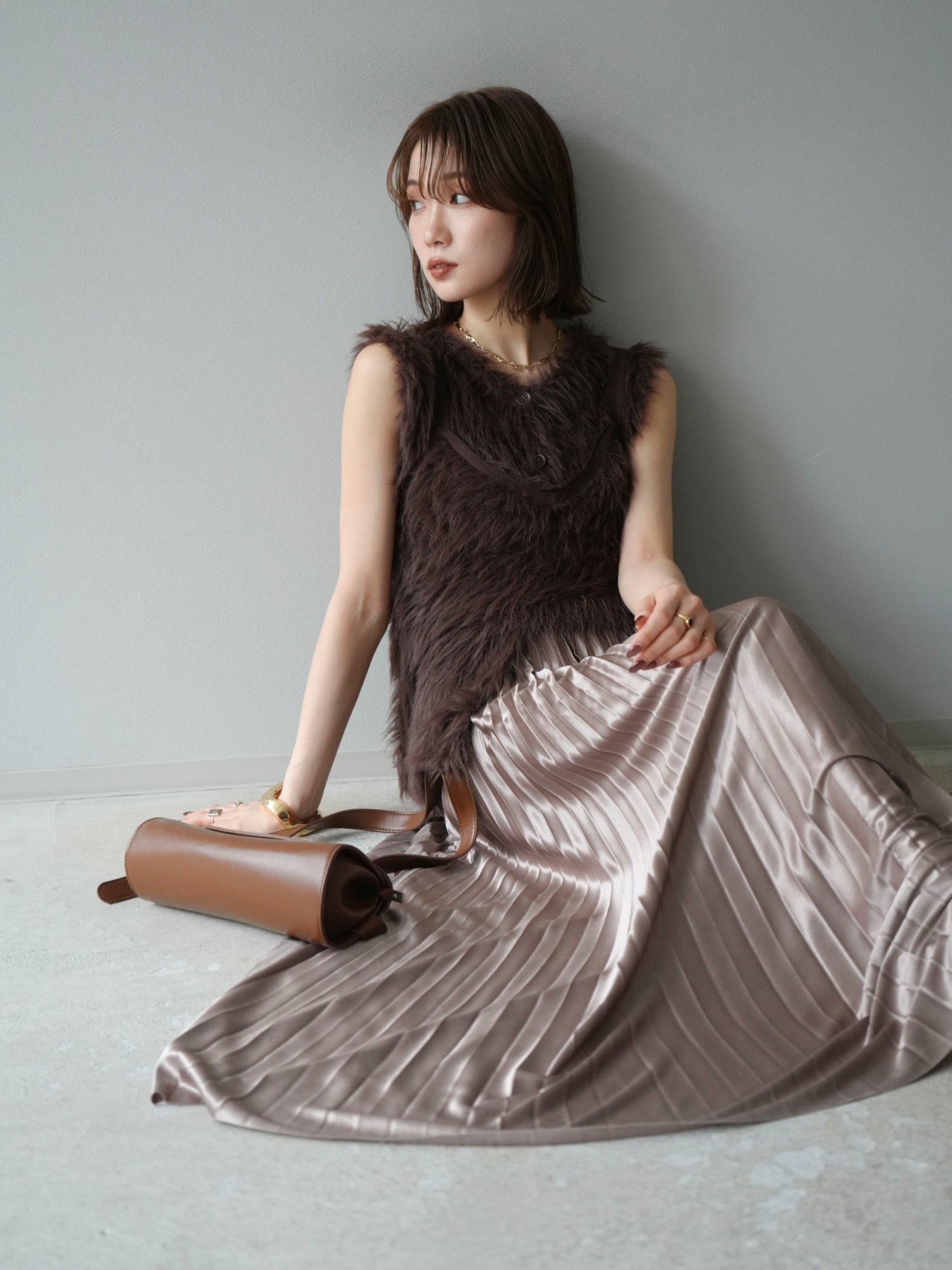 taki 様　MIESROHE シャギーニットチェックベスト DSC05658_2926cbe7-7fcf-4c0f-