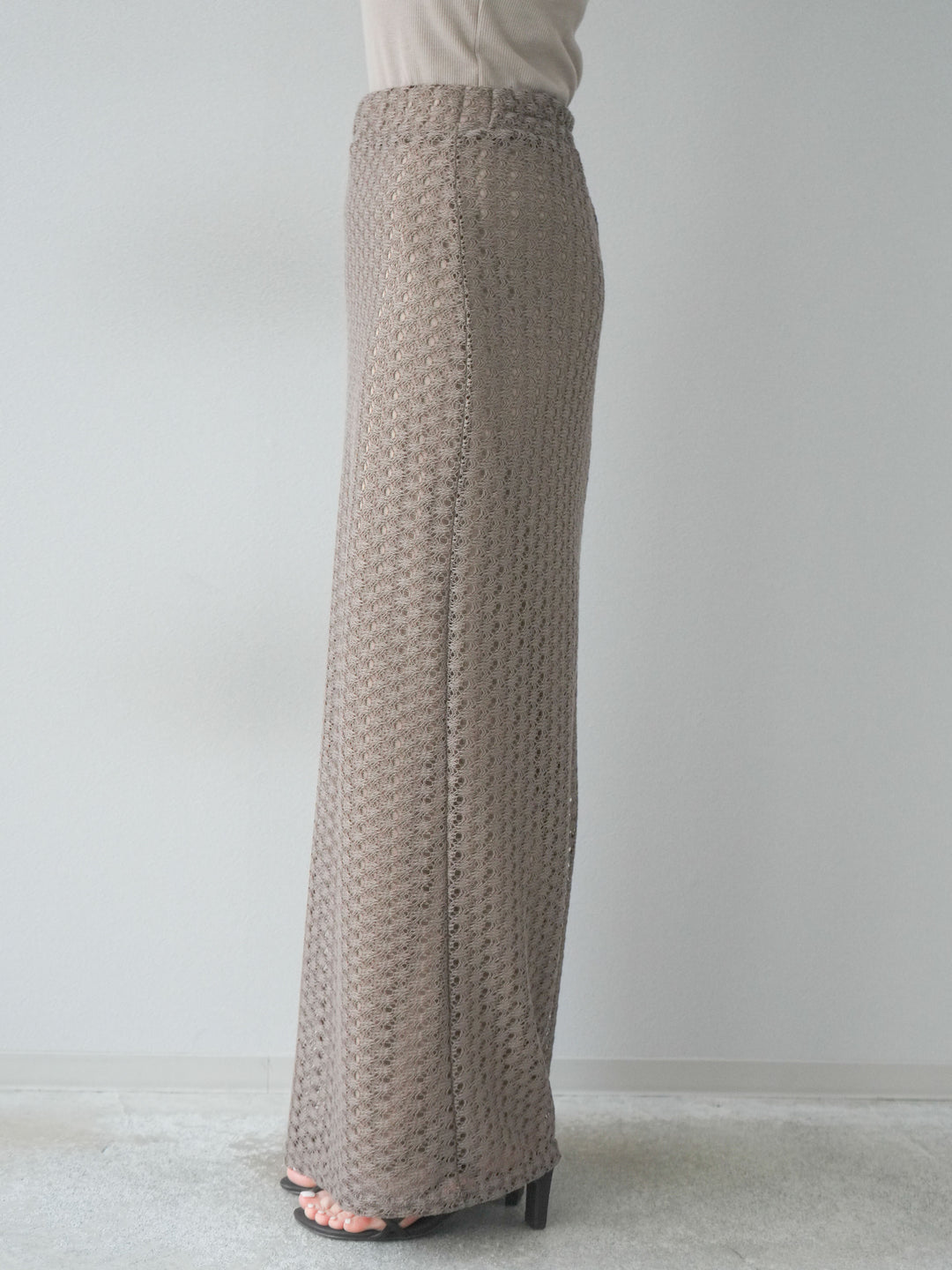 【預購】鏤空緊身裙/棕色