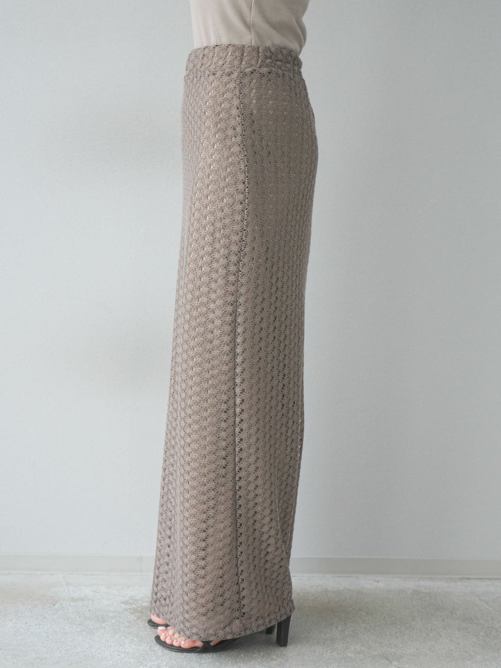 【預購】鏤空緊身裙/棕色