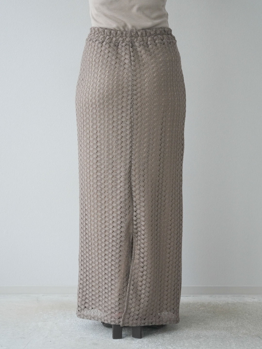 【預購】鏤空緊身裙/棕色