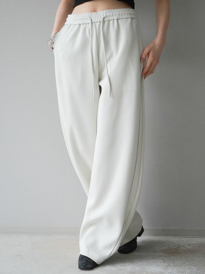 [予約]ハンドステッチ風スウェットパンツ/アイボリー