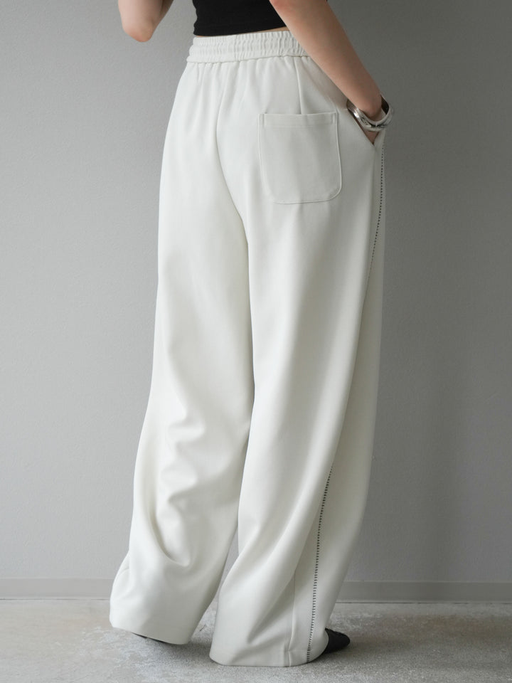 [予約]ハンドステッチ風スウェットパンツ/アイボリー