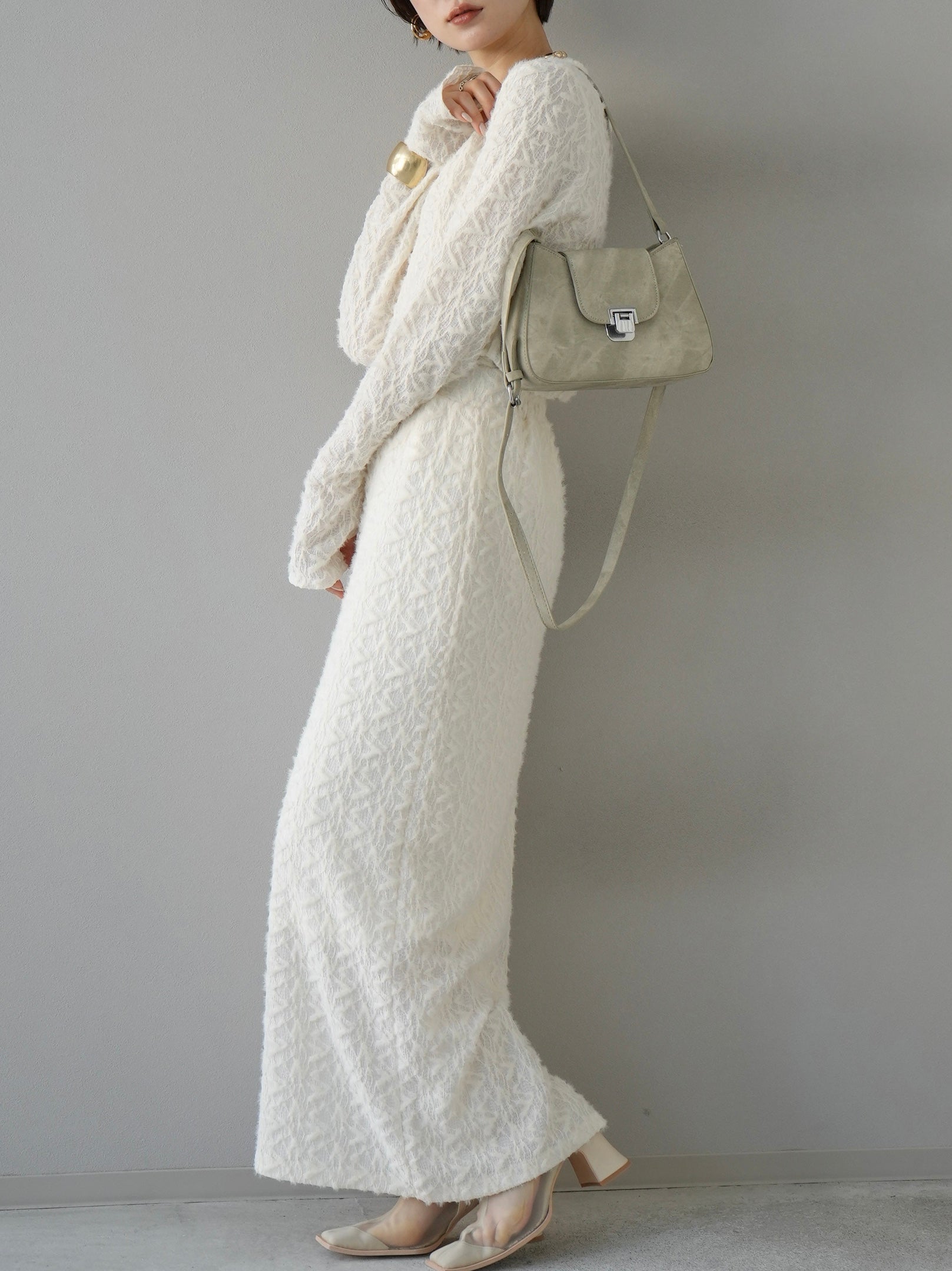 予約]ムラ染めミニショルダーバッグ/ベージュ – Lumier