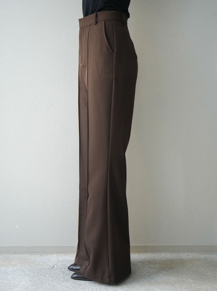 [予約]センターシームフレアパンツ/brown