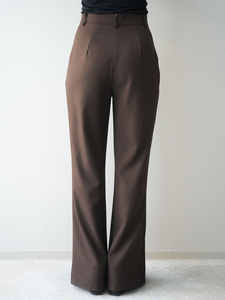 [予約]センターシームフレアパンツ/brown