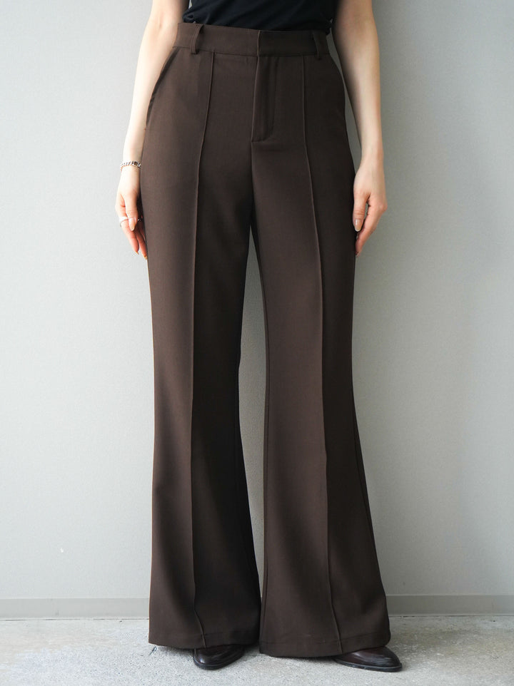 [予約]センターシームフレアパンツ/brown