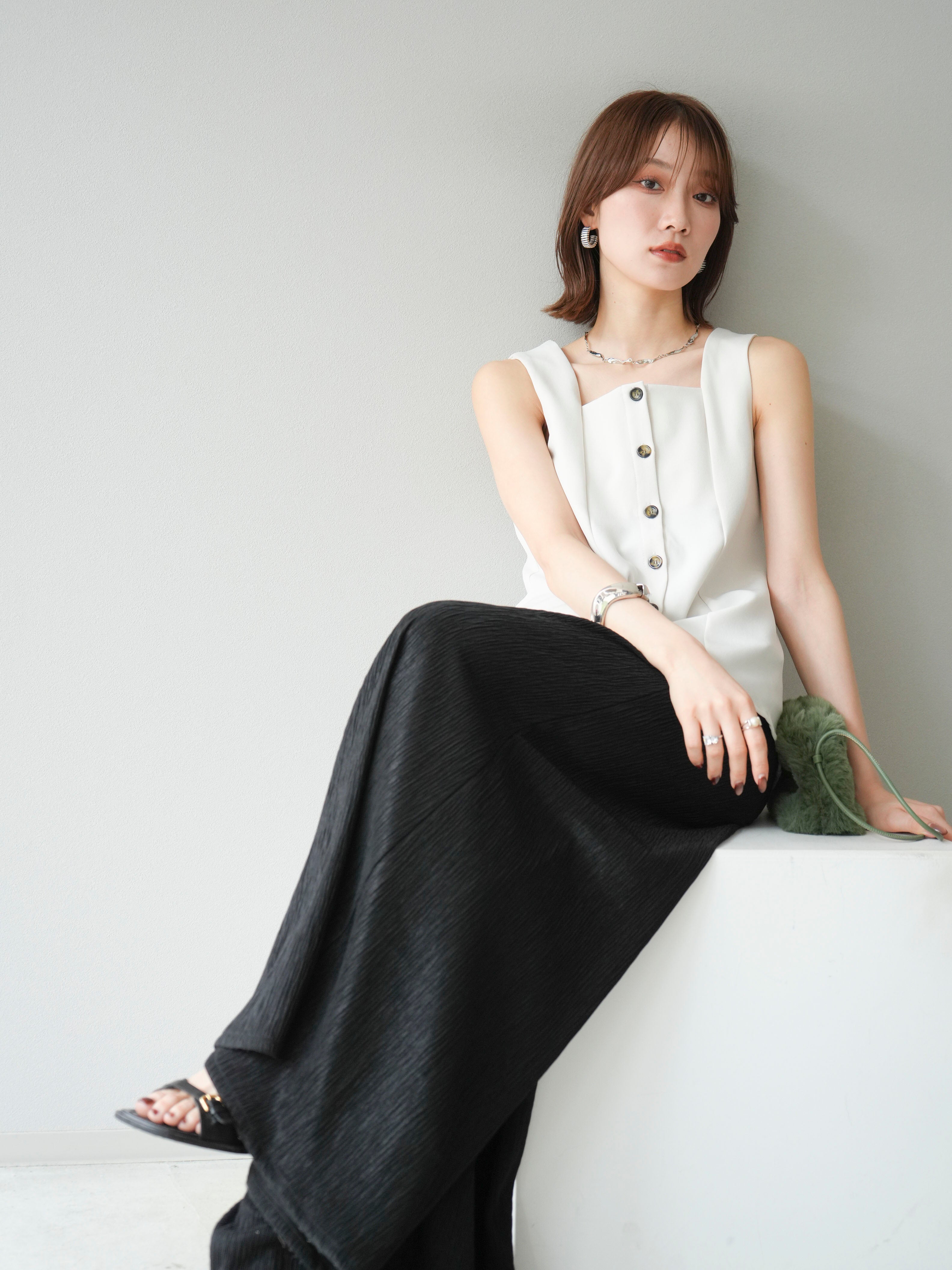 予約]ペプラムベスト/アイボリー – Lumier