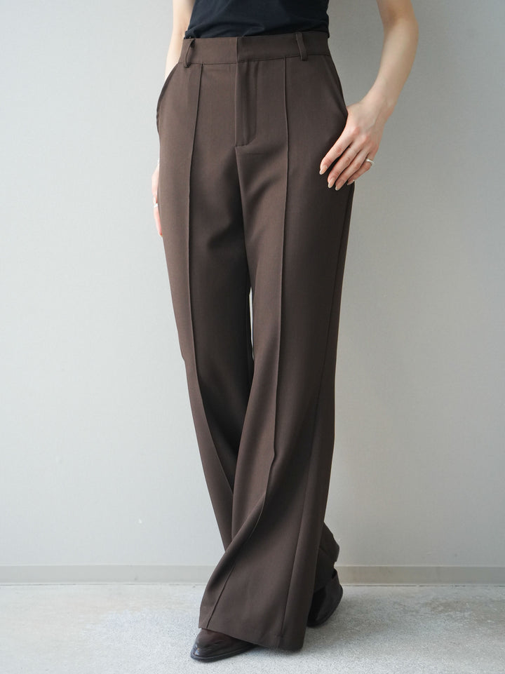 [予約]センターシームフレアパンツ/brown