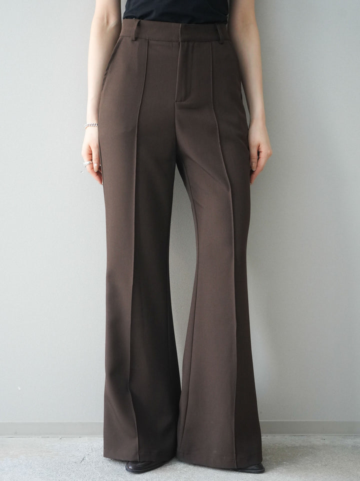 [予約]センターシームフレアパンツ/brown