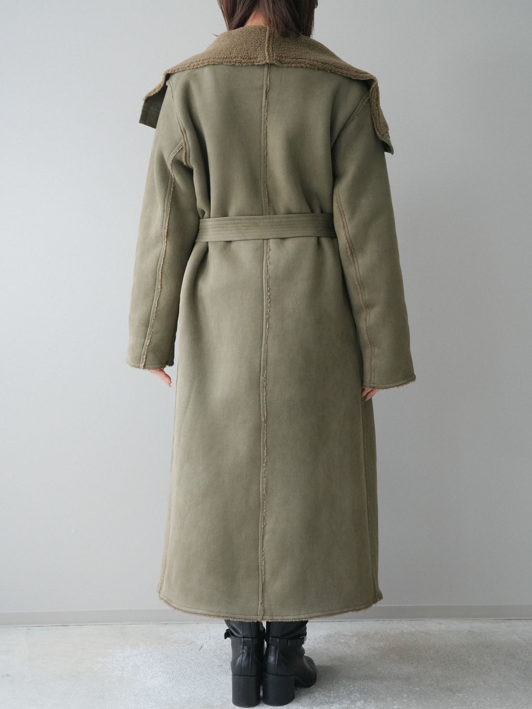 [予約]BIGカラームートンコート/khaki