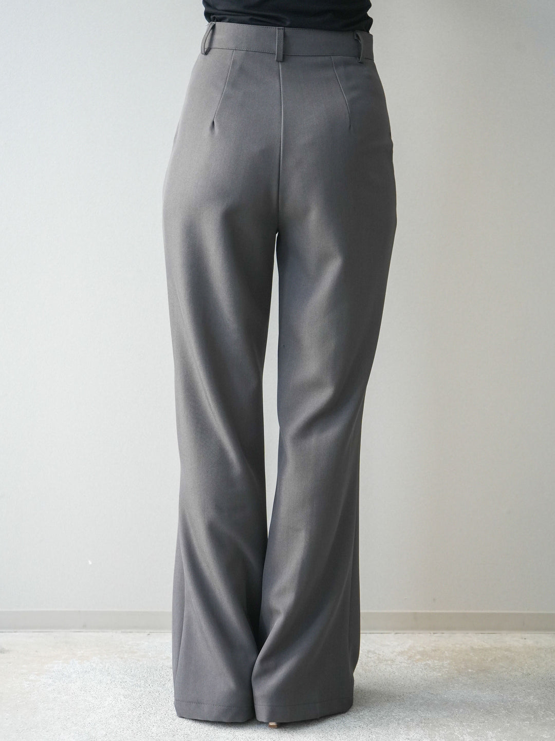 [予約]センターシームフレアパンツ/gray