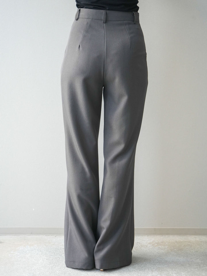 [予約]センターシームフレアパンツ/gray