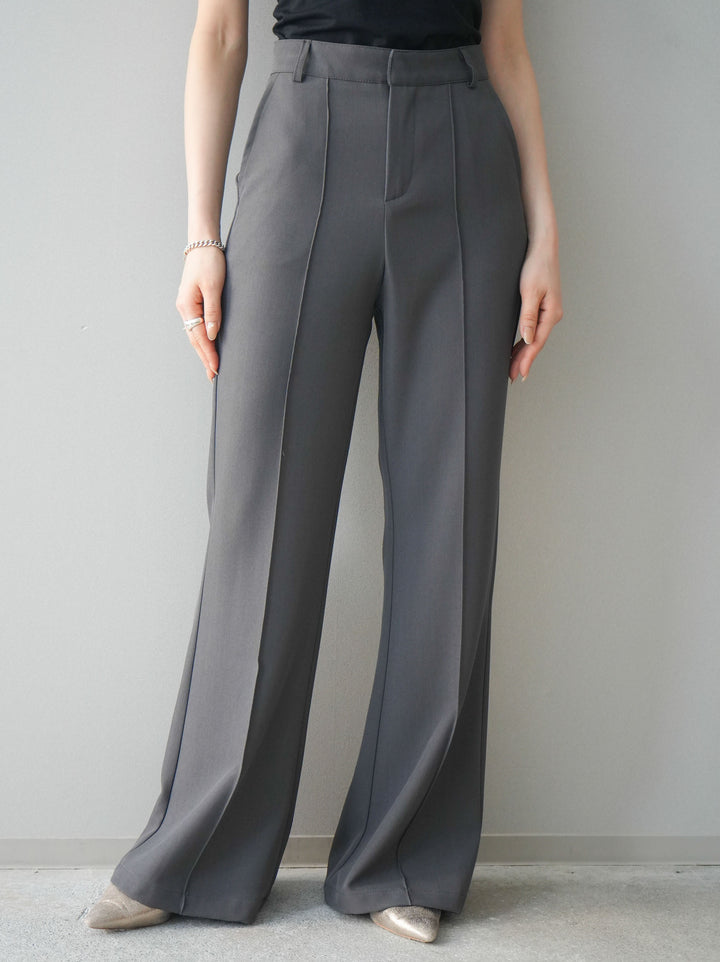 [予約]センターシームフレアパンツ/gray
