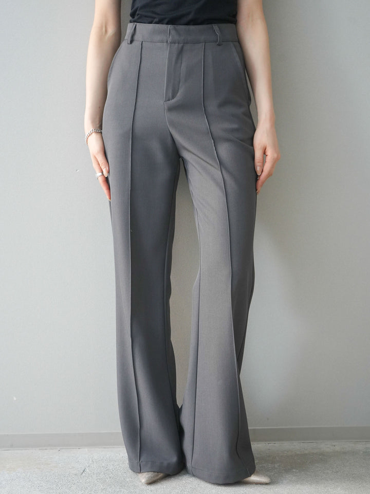[予約]センターシームフレアパンツ/gray