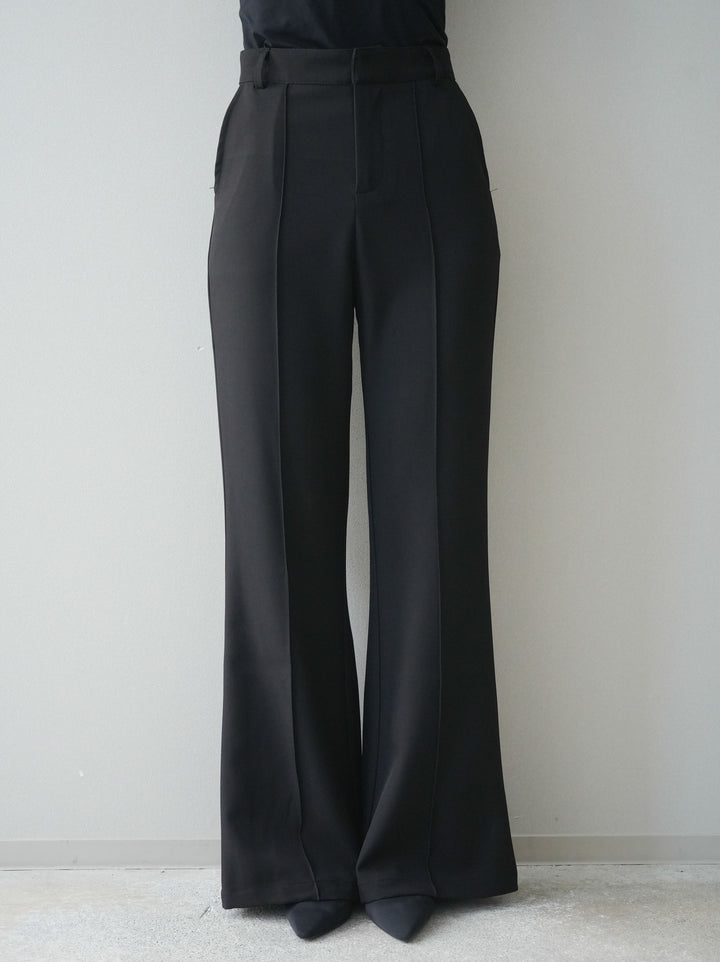 [予約]センターシームフレアパンツ/black