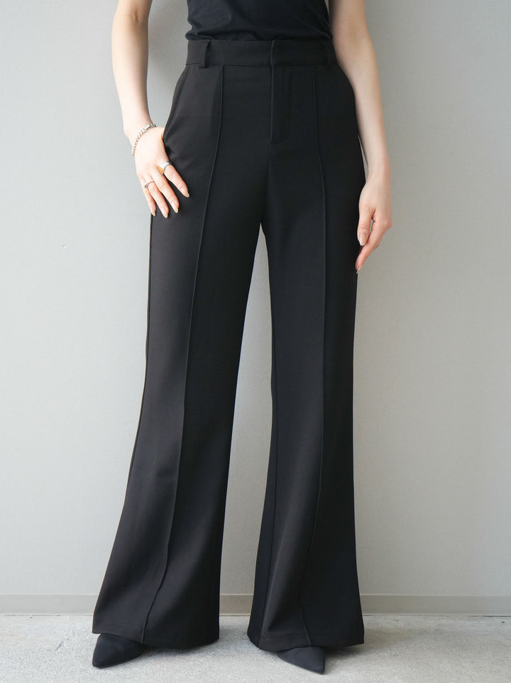 [予約]センターシームフレアパンツ/black