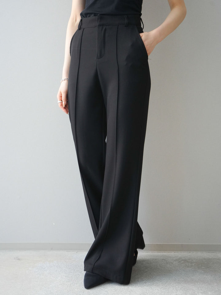 [予約]センターシームフレアパンツ/black