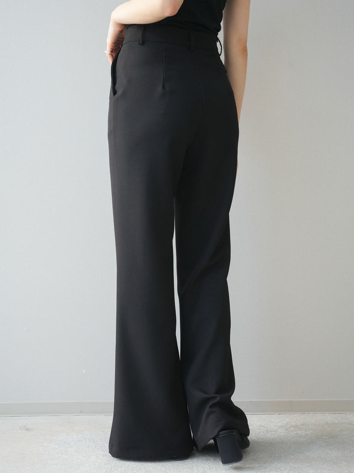 [予約]センターシームフレアパンツ/black