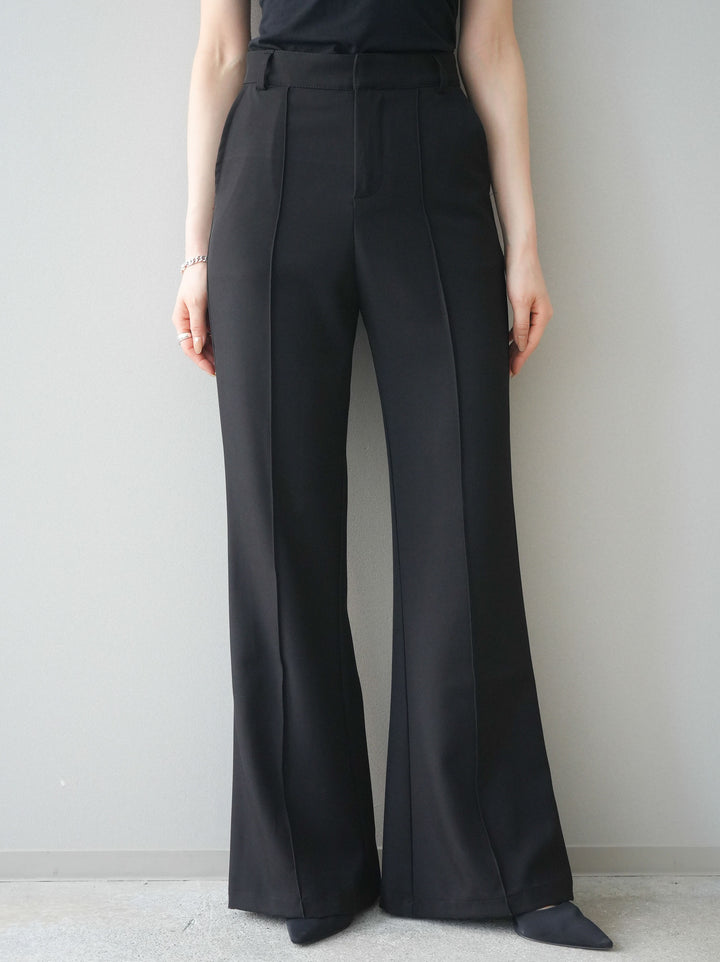 [予約]センターシームフレアパンツ/black