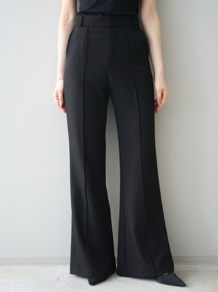[予約]センターシームフレアパンツ/black