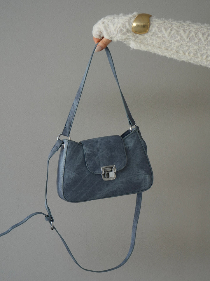 [Pre-order] Irregularly dyed mini shoulder bag/Blue