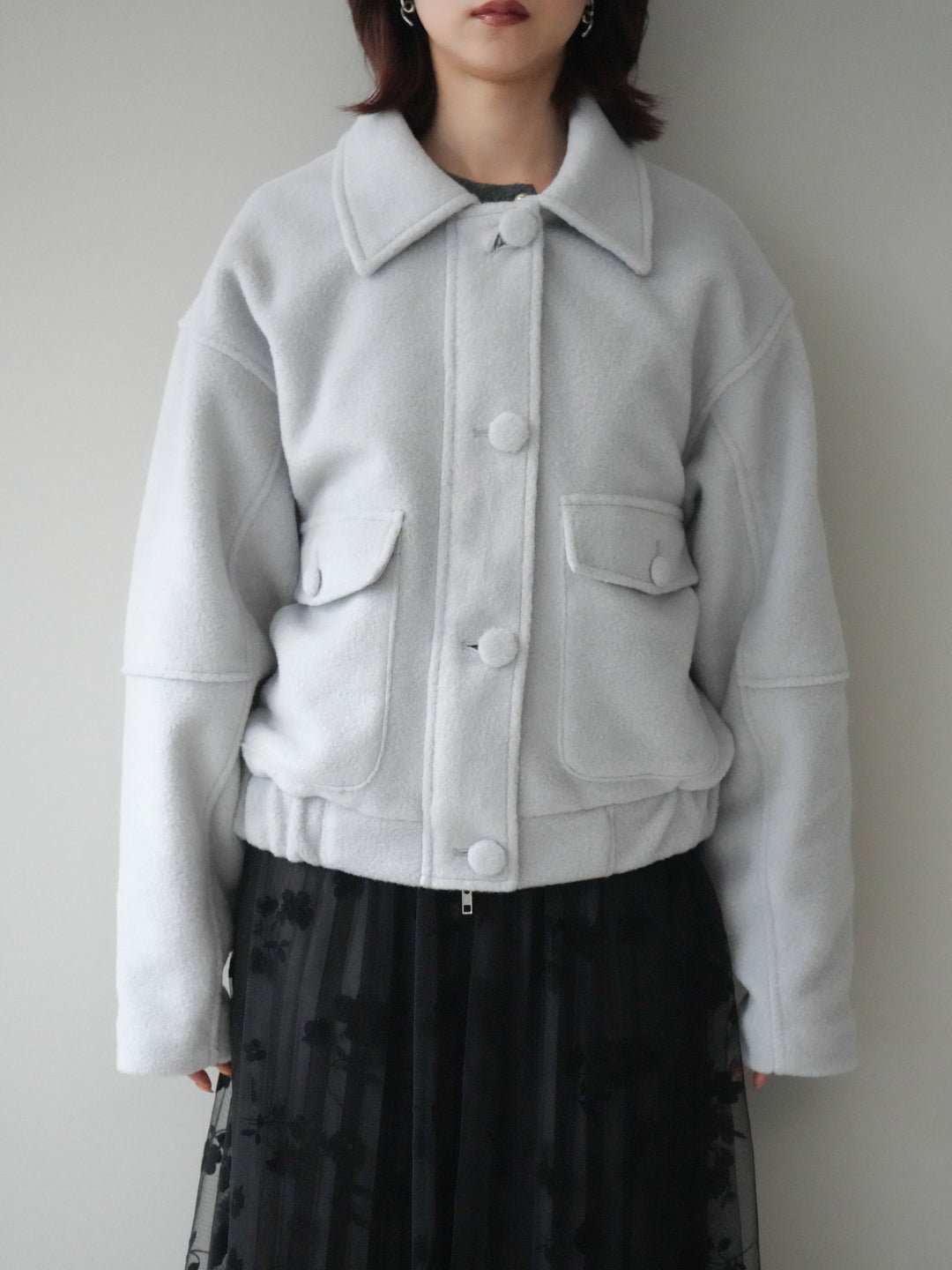 [予約]ウールライクフライトジャケット/blue