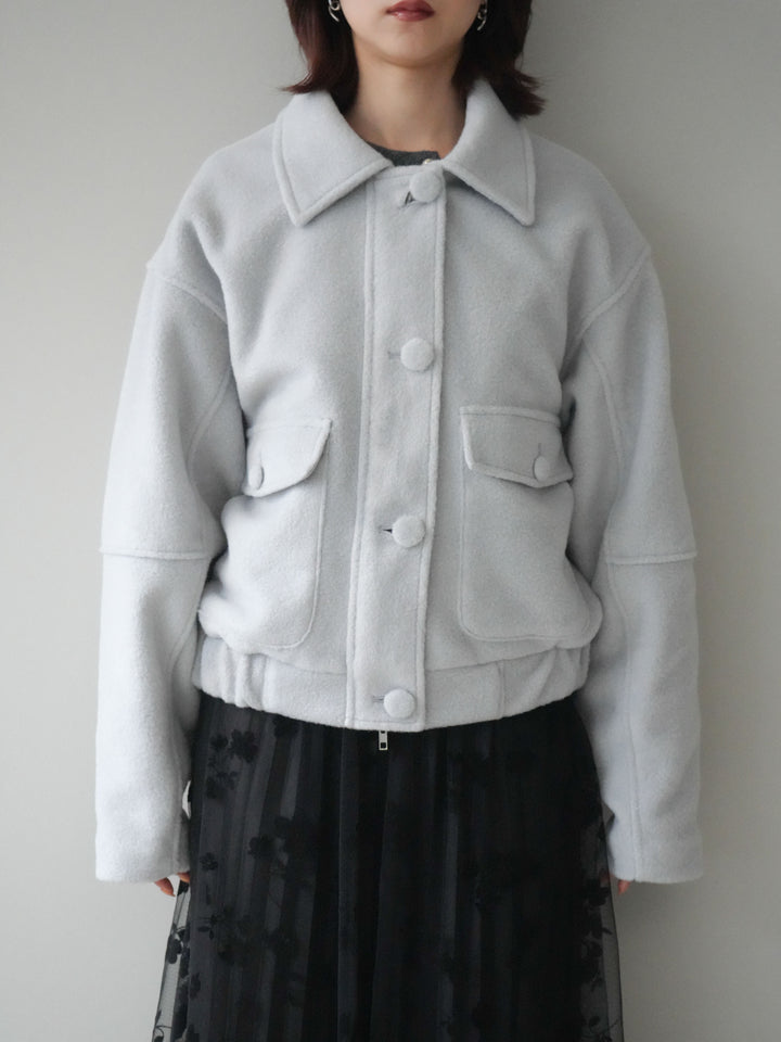 [予約]ウールライクフライトジャケット/blue