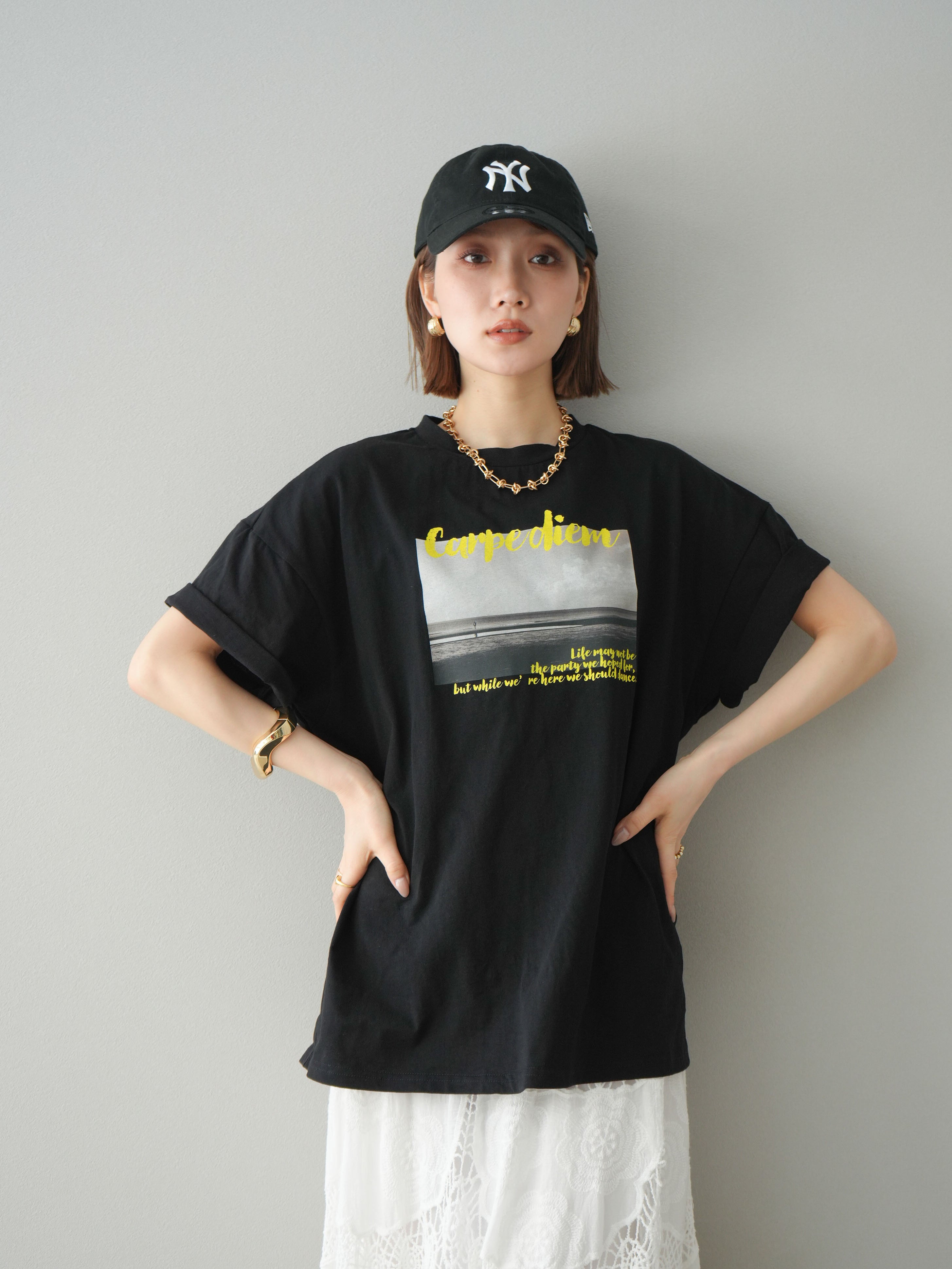 予約]フォトビッグTシャツ/ブラック – Lumier