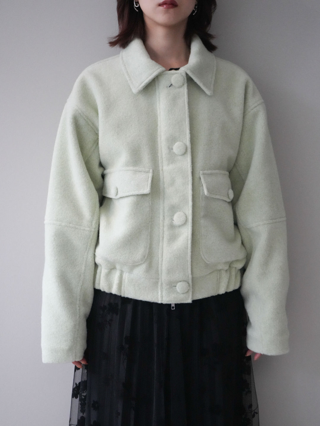 [予約]ウールライクフライトジャケット/green