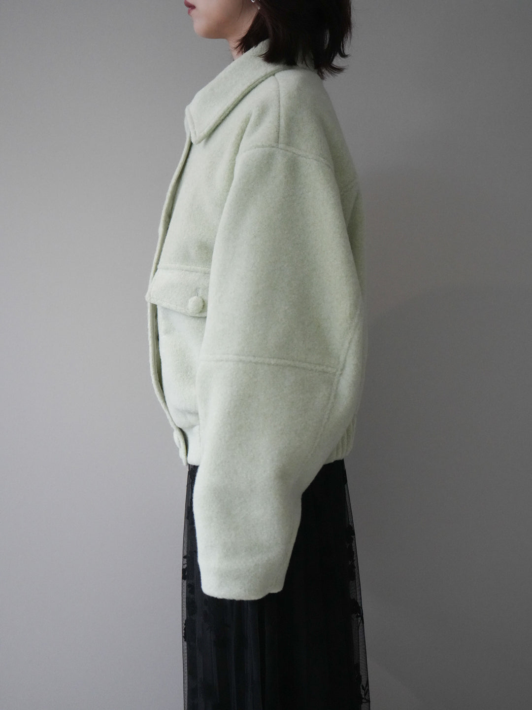 [予約]ウールライクフライトジャケット/green