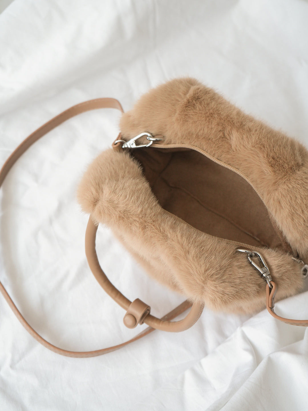 [予約]エコファーミニハンドルBAG/beige